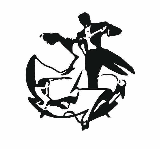 Samolepka - tanečná dvojica - klasický spoločenský tanec